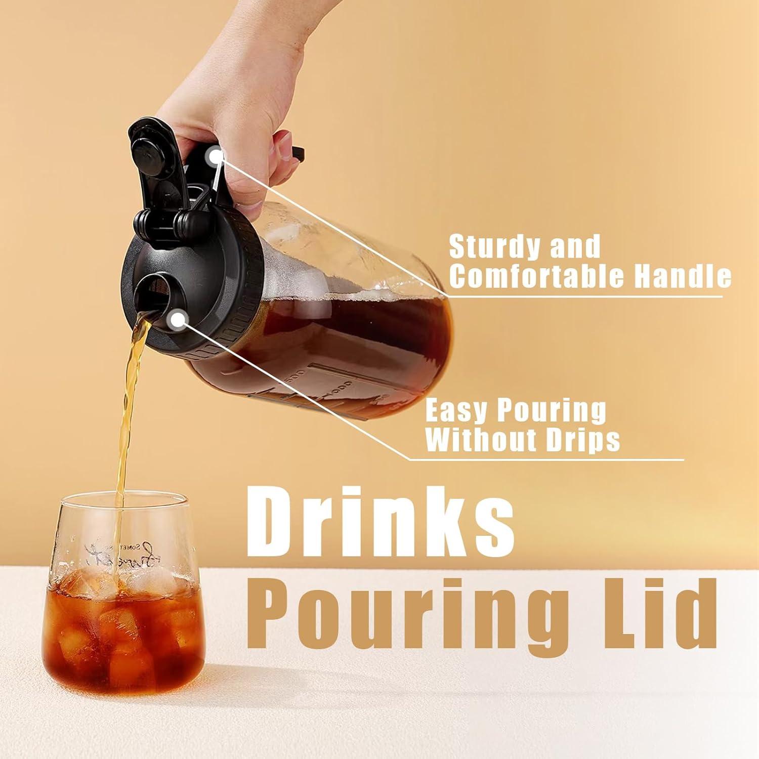 Tapa de vertedor FyndraX para frascos Mason de boca ancha - 2 unidades