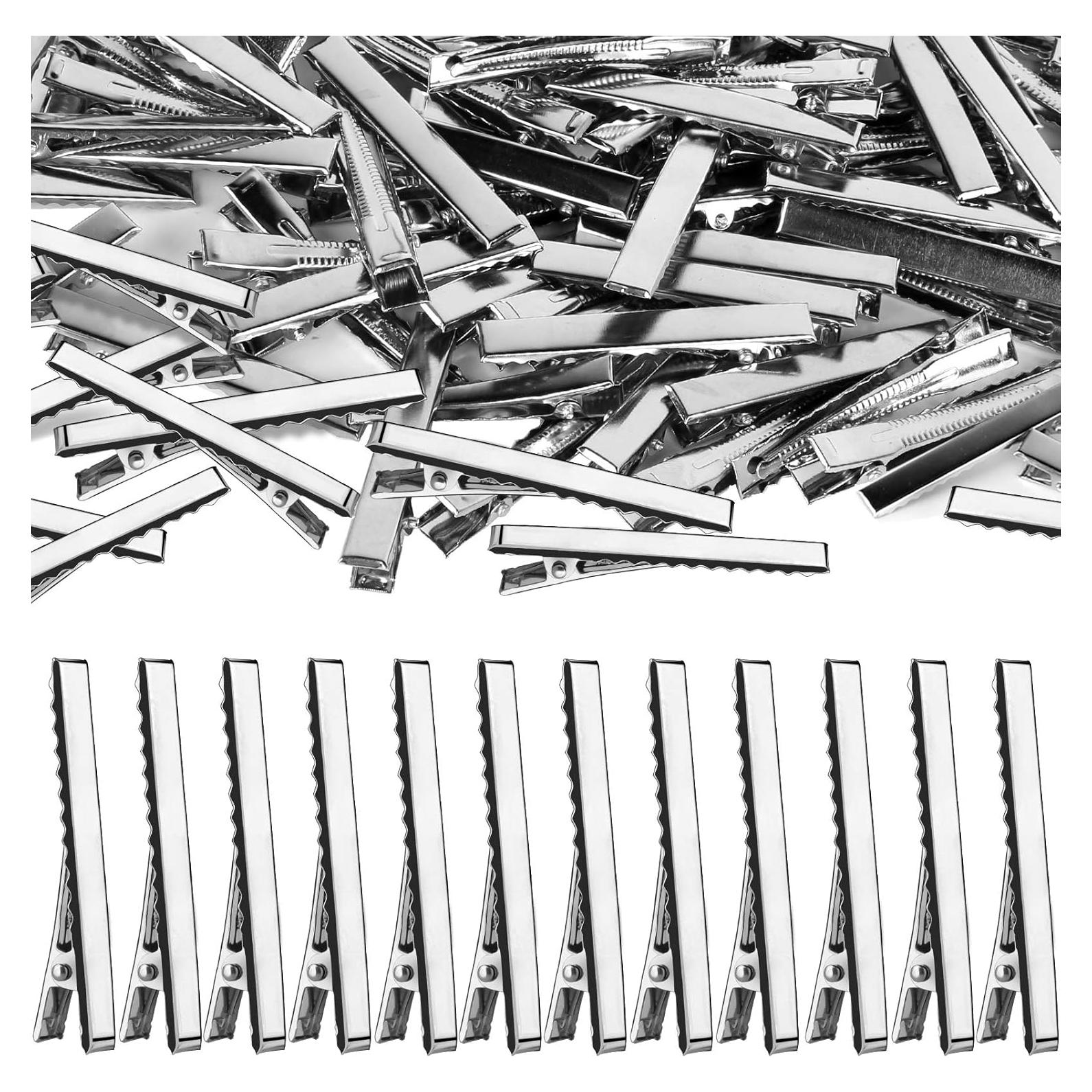 Clips de Pelo Cocodrilo YGDZ 120pcs 5.5cm Metal Plata