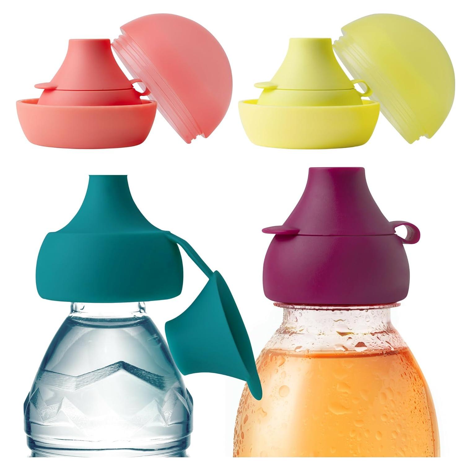 Tapa Universal de Silicona Boon Snug Sip - 4 Tapas a Prueba de Derrames