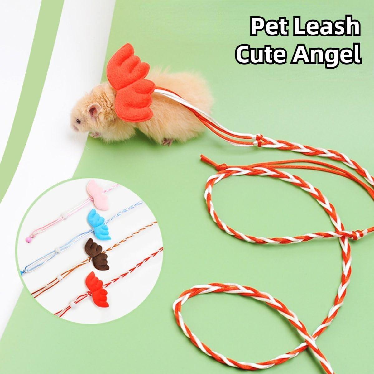 Arnés Ajustable para Hámster Copfeu con Correa y Campana Rosa