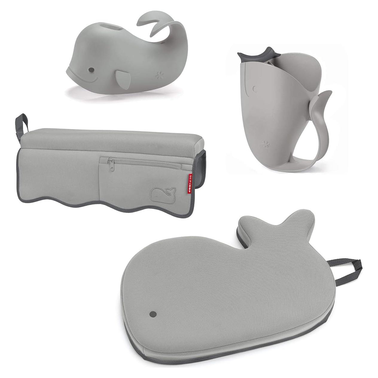 Kit de Baño para Bebé Skip Hop Moby 4 Piezas Gris