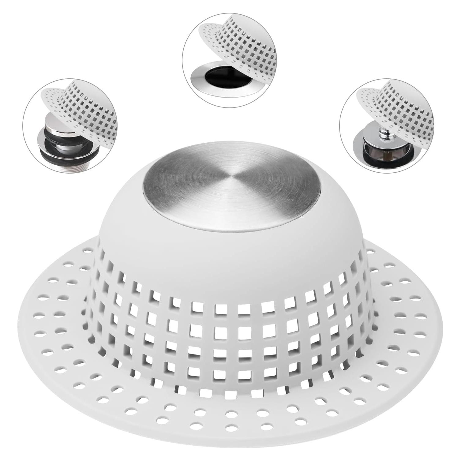 Captador de Cabello para Drenaje Aluvor - Silicona Plegable 11.4 cm