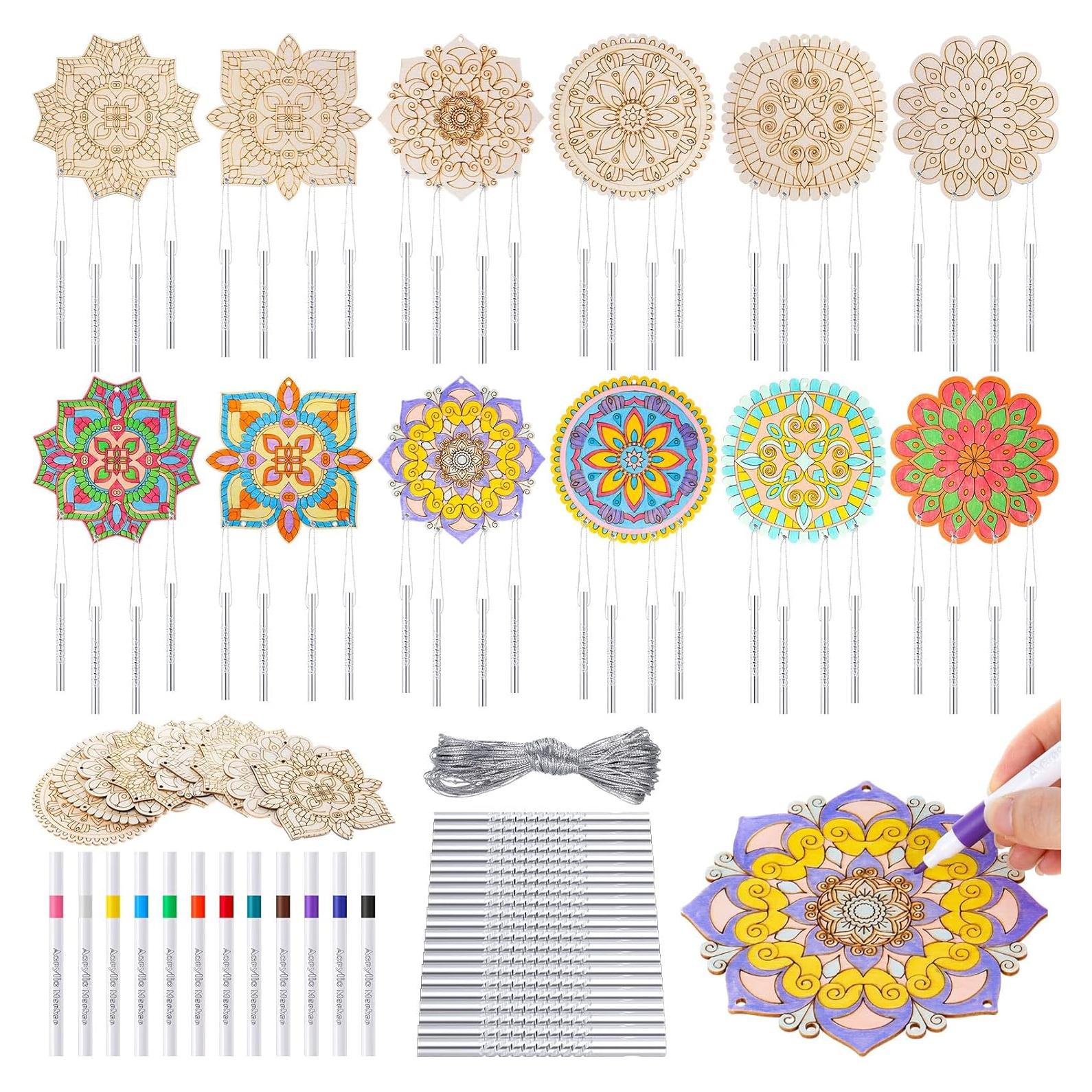 Kit de Campanas de Viento Mandala Potchen - 18 Piezas DIY
