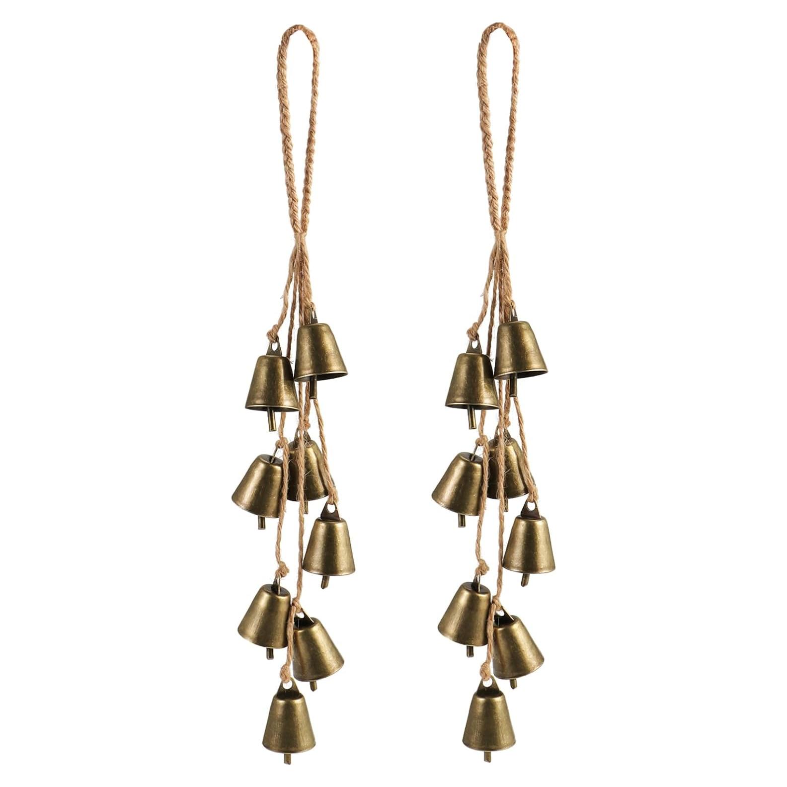 Campanas de Bruja Ausicfen - 2 Piezas de Latón Rústico