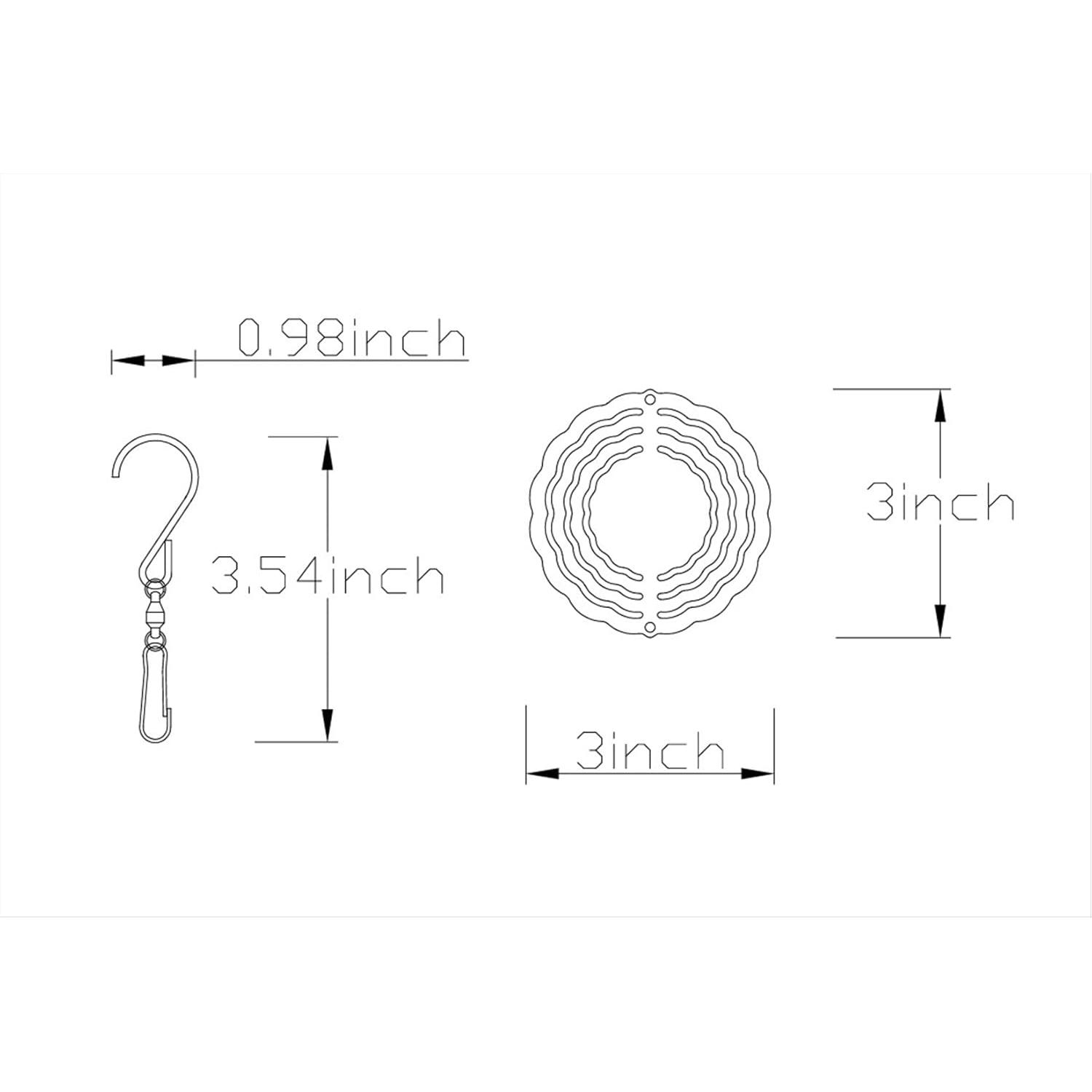 Paquete de 10 Plantillas de Molinete de Sublimación 7.6 cm Aluminio