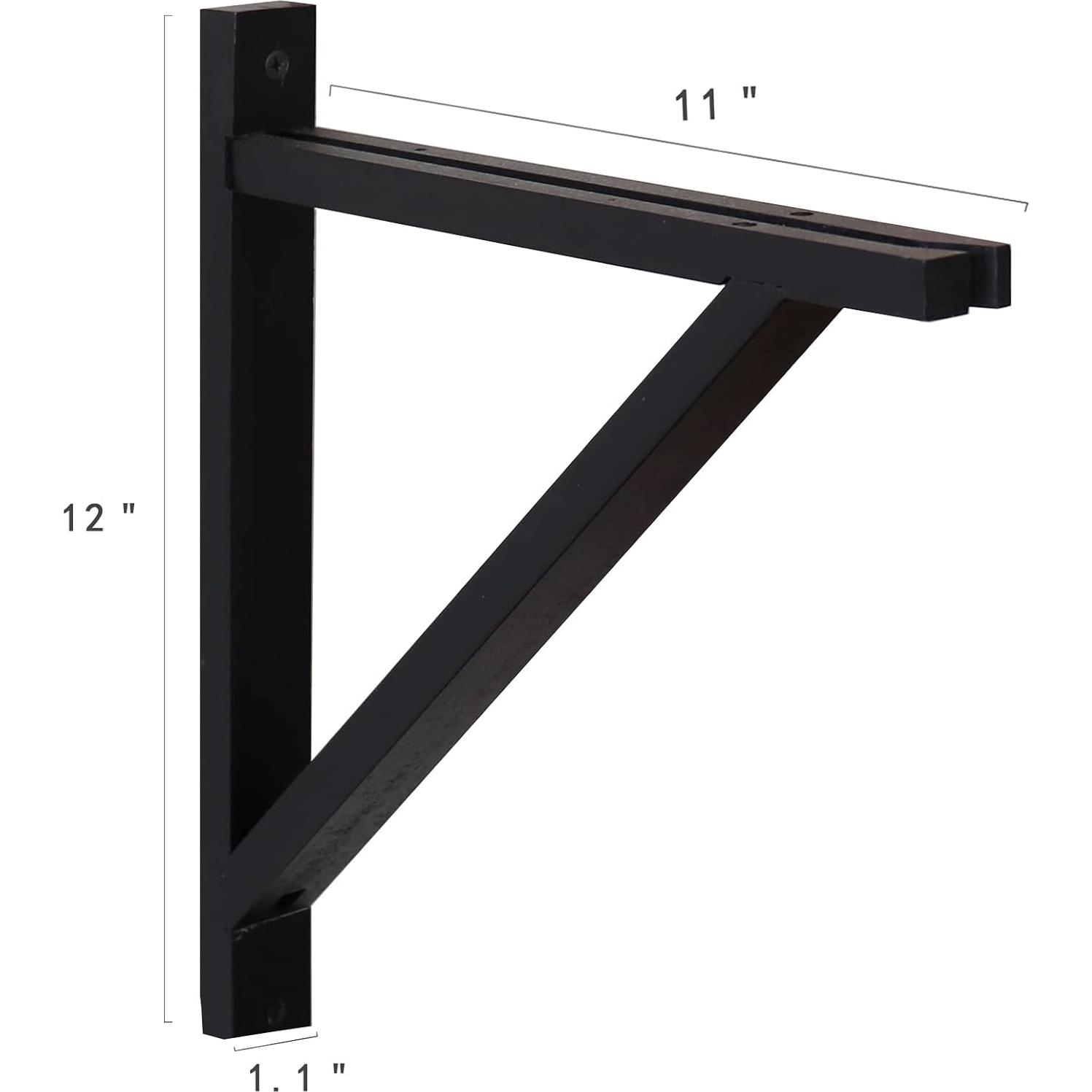 Soporte de Madera Montado en Pared FRIADE 30.48 cm Negro