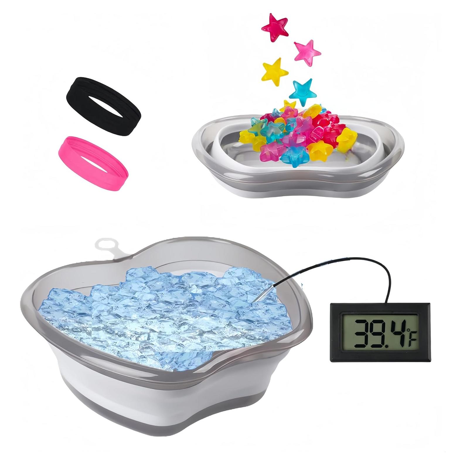 Tazón de Inmersión Facial Portátil Anjetty con Termómetro y Diademas