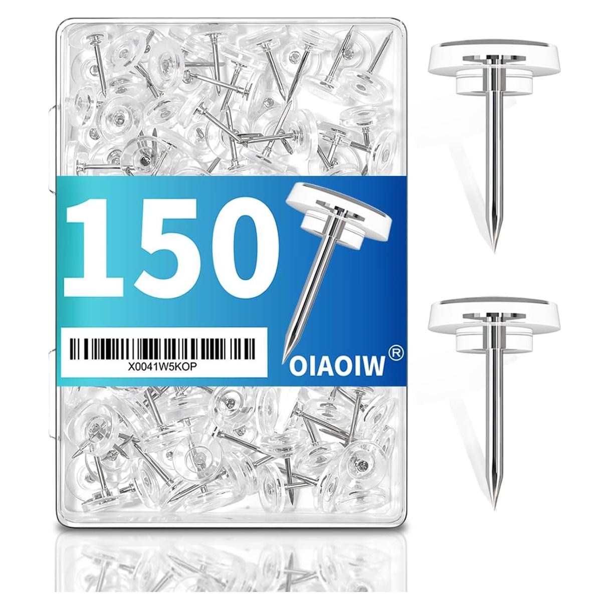 150 Clavos Transparentes para Tableros de Anuncios - GZD002