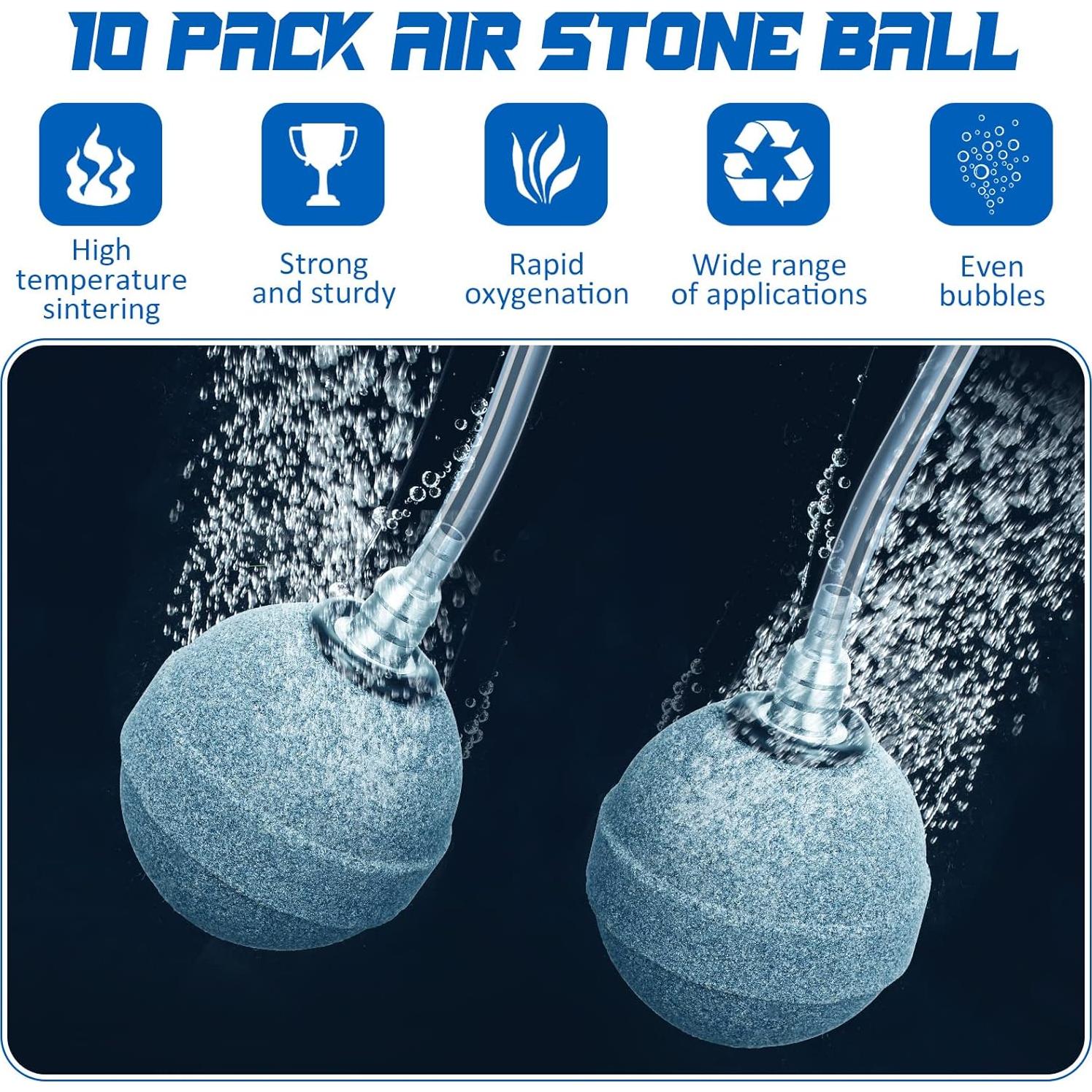 Reginary 10 Piedras de Aire para Acuario 5.08 cm Difusor Oxígeno