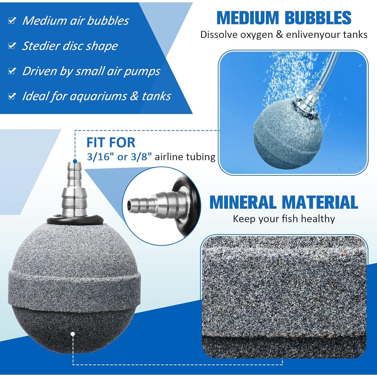 Reginary 10 Piedras de Aire para Acuario 5.08 cm Difusor Oxígeno