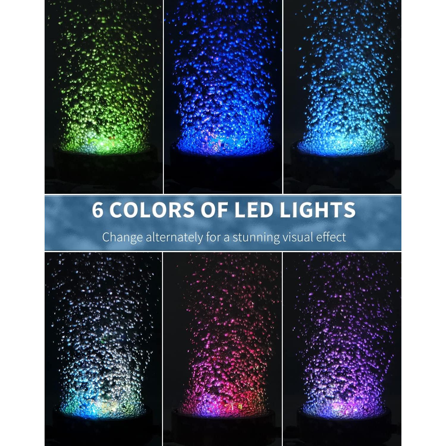 Adorno Volcán Acuario Uniclife con Luz LED y Burbujeador