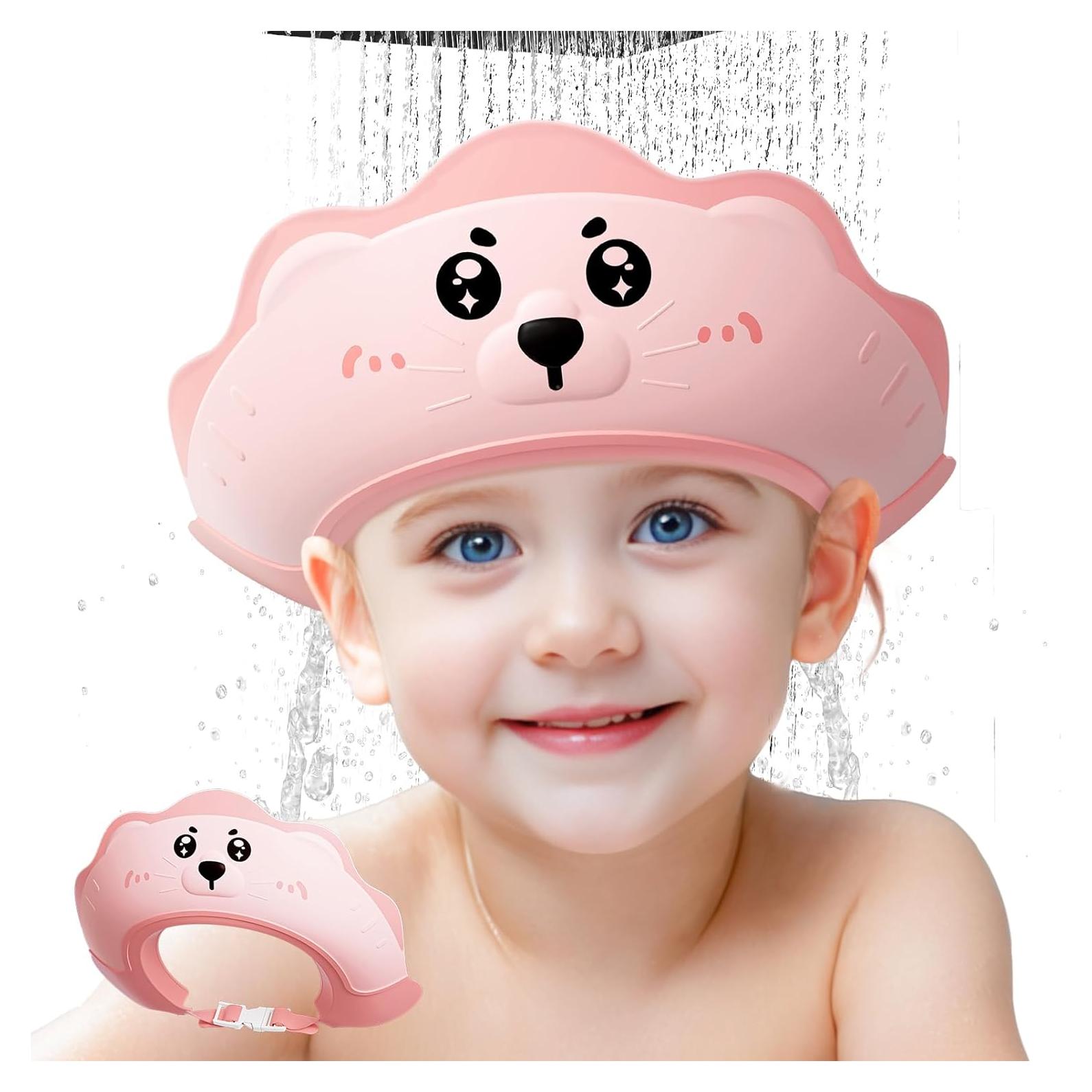 Gorro de Ducha para Bebés Lonlown Ajustable Rosa 38-61 cm