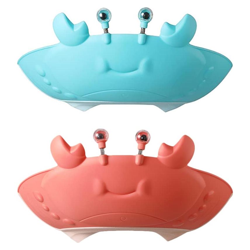 Gorro de Ducha Silicona TOYANDONA Cangrejo 2pcs Azul Rojo