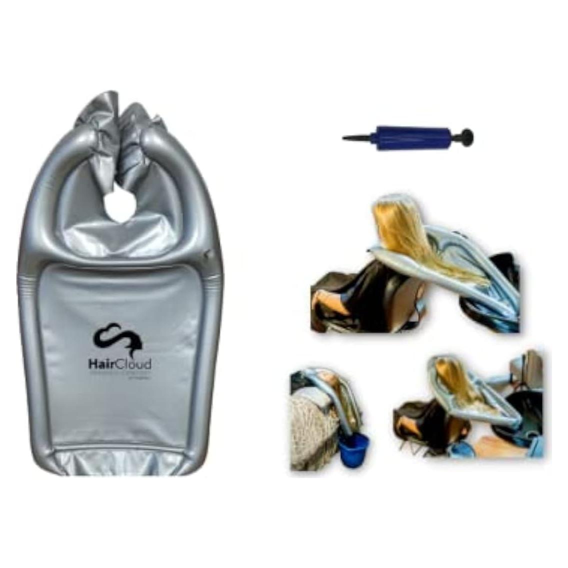 Embudo Inflable Portabelles para Lavado de Cabello - Plata