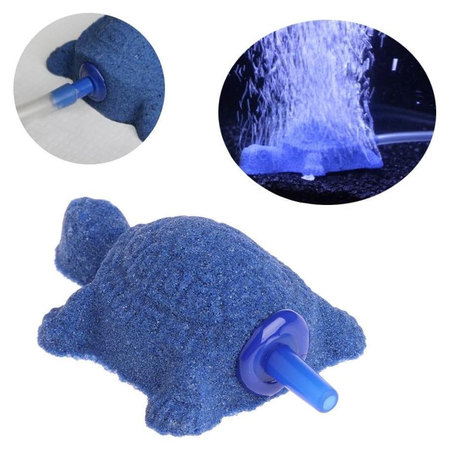 Difusor de aire tortuga azul Jowxsx para acuario 10x8cm