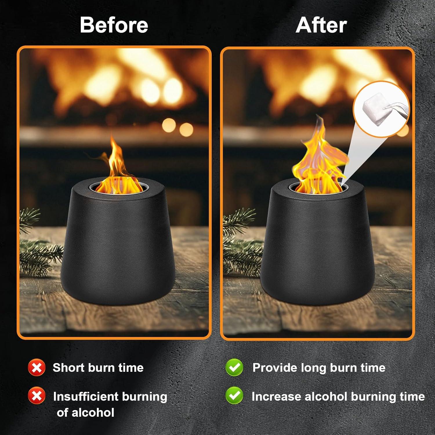 72 Mechas de Lana Cerámica Succulentlovers para Fogata de Mesa