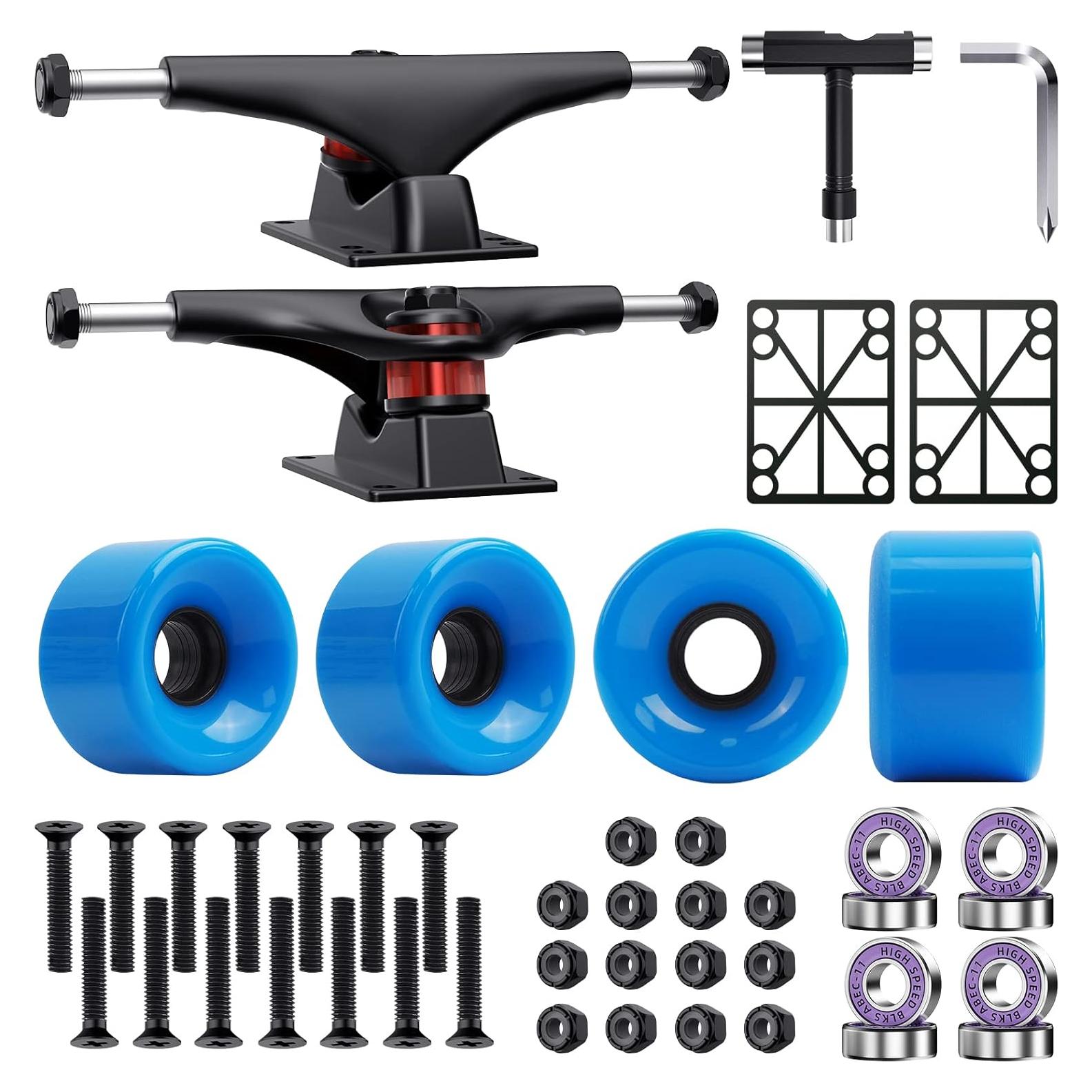 Juego de Ejes y Ruedas de Skateboard Jizmo 60mm ABEC-11