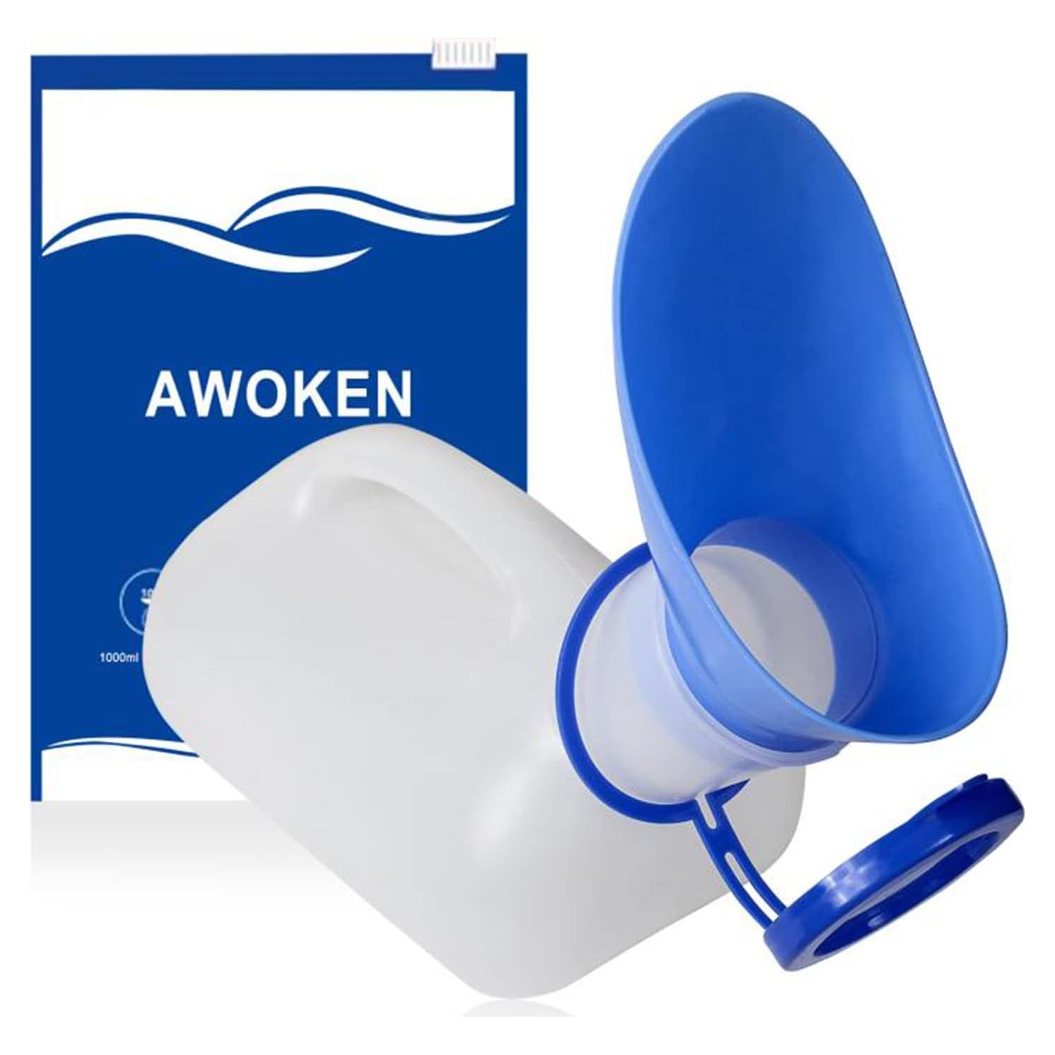 Orinal Unisex AWOKEN 1000ml Botella Plástica a Prueba de Fugas