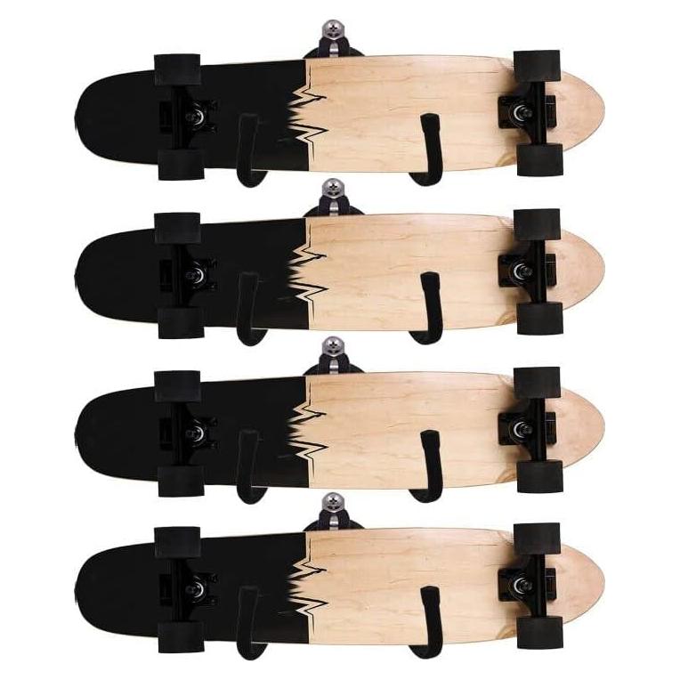 Soporte de Pared para Skateboard Pmsanzay, Ajustable, 4 Tablas