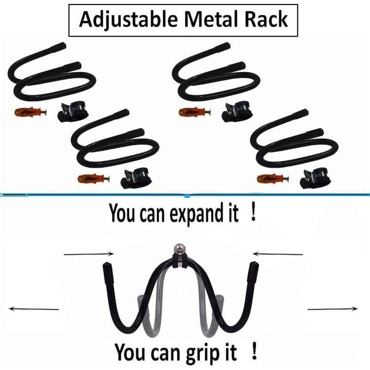 Soporte de Pared para Skateboard Pmsanzay, Ajustable, 4 Tablas