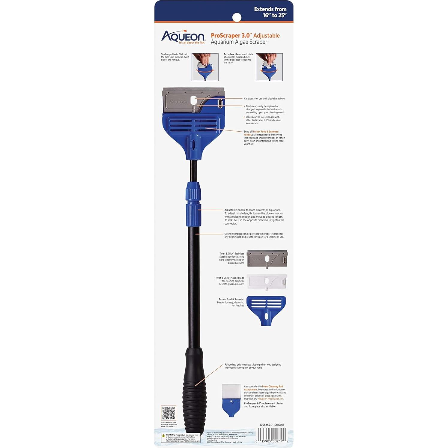 Raspador de Algas Aqueon ProScraper 3.0 Ajustable 63.5 cm