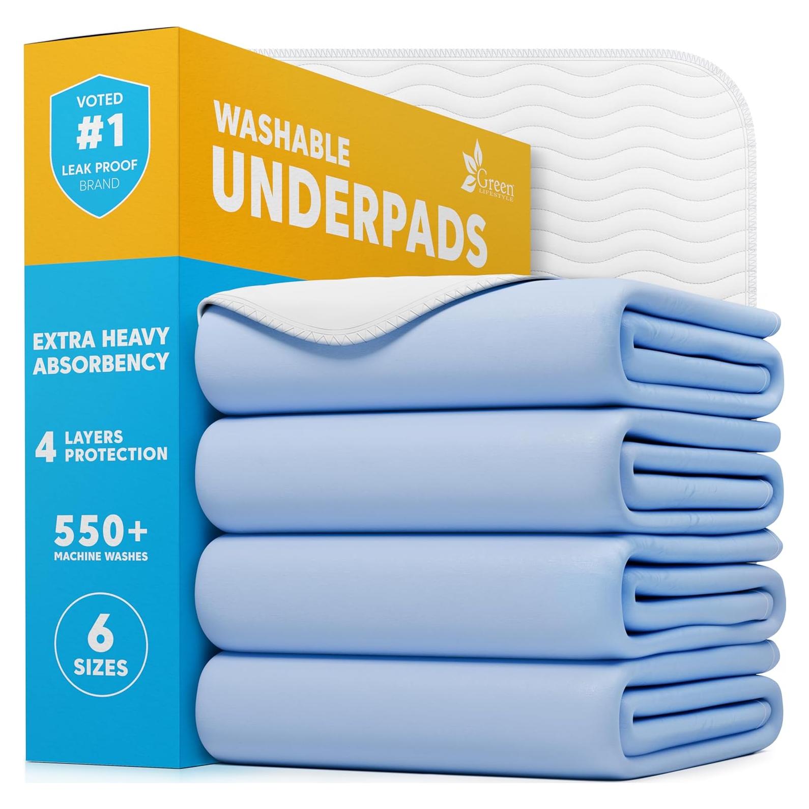 Almohadillas Lavables GREEN LIFESTYLE 86x91 cm - Paquete de 4