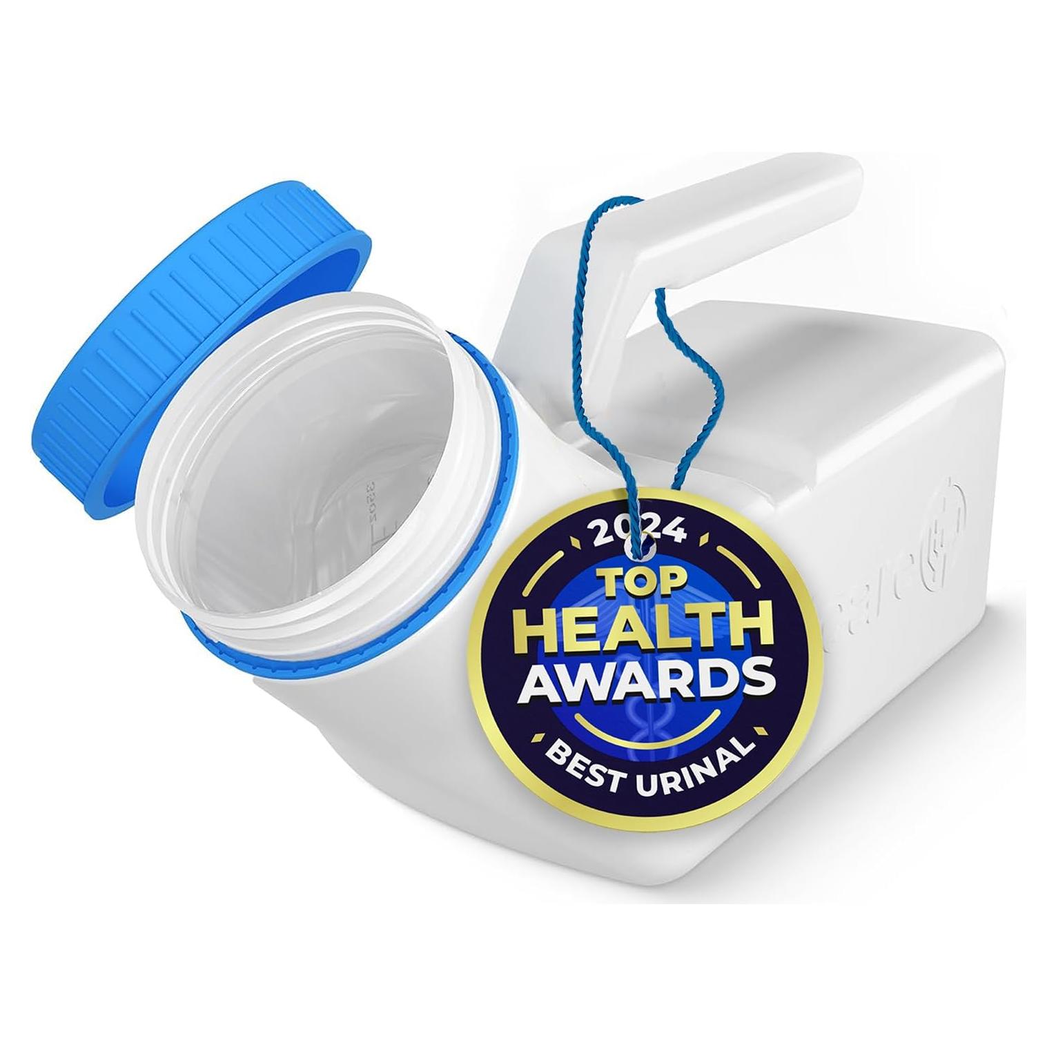 Orinal portátil para hombres Tilcare 1000ml con tapa a prueba de derrames