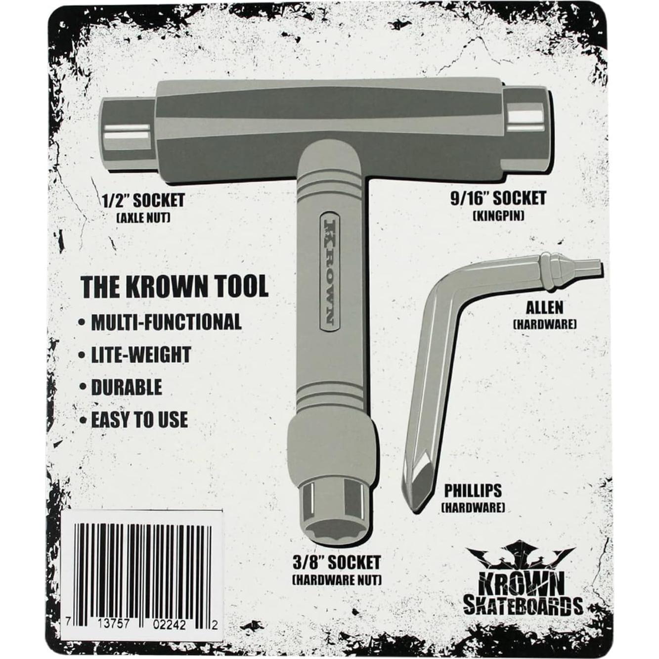 Herramienta Multifuncional para Skateboard Krown Verde Neón