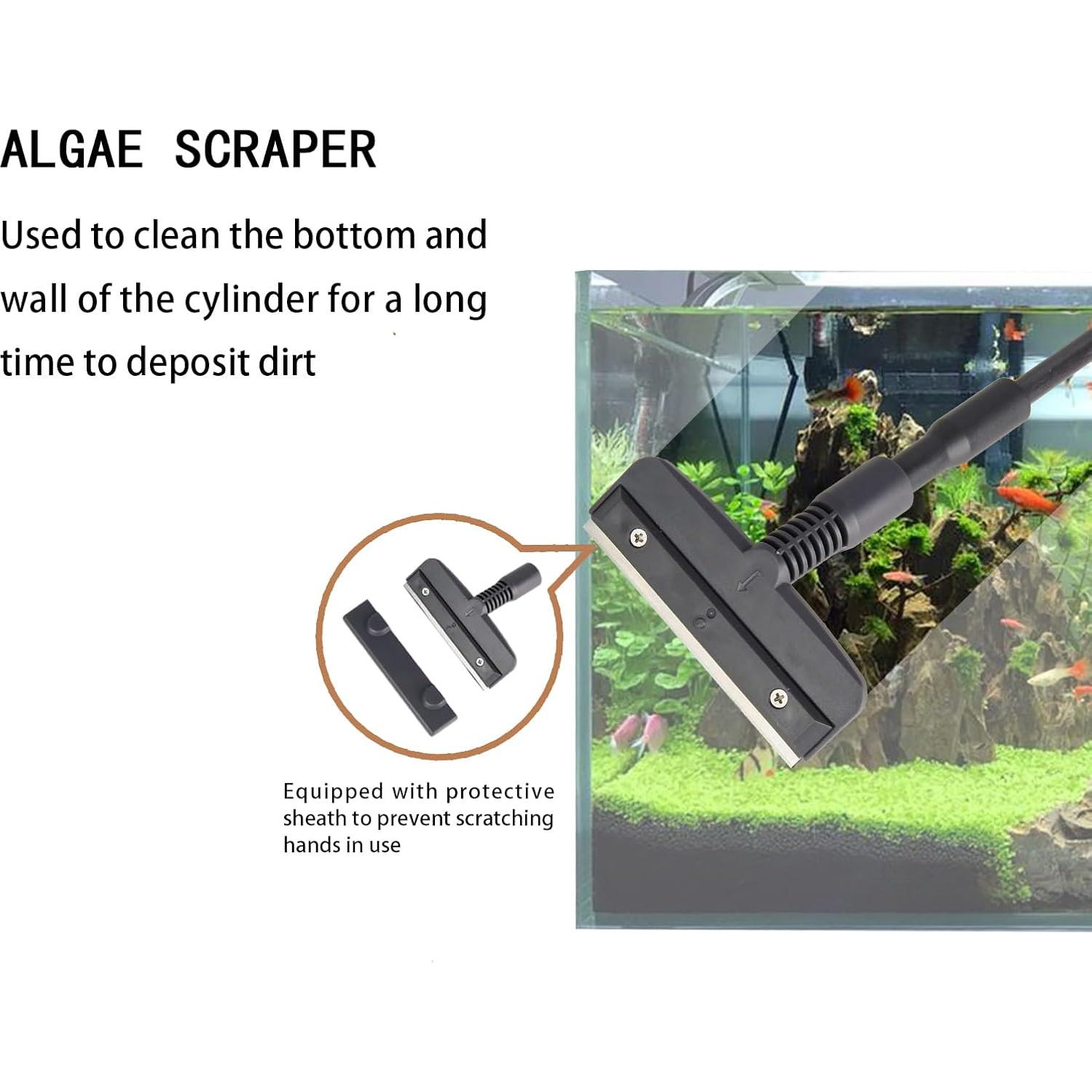 Raspador de Algas para Acuario UPETTOOLS 2 Piezas