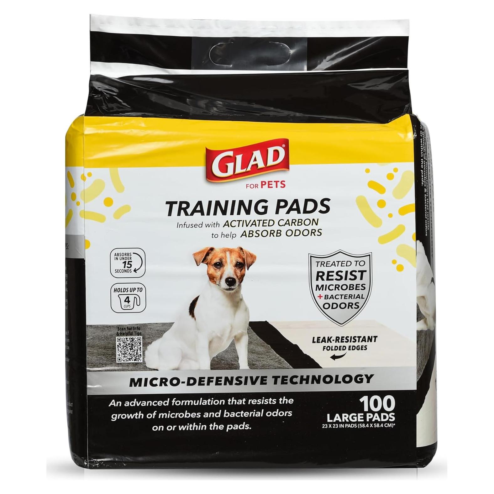 Almohadillas de Entrenamiento Glad for Pets 23"x23" 100ct Antimicrobianas