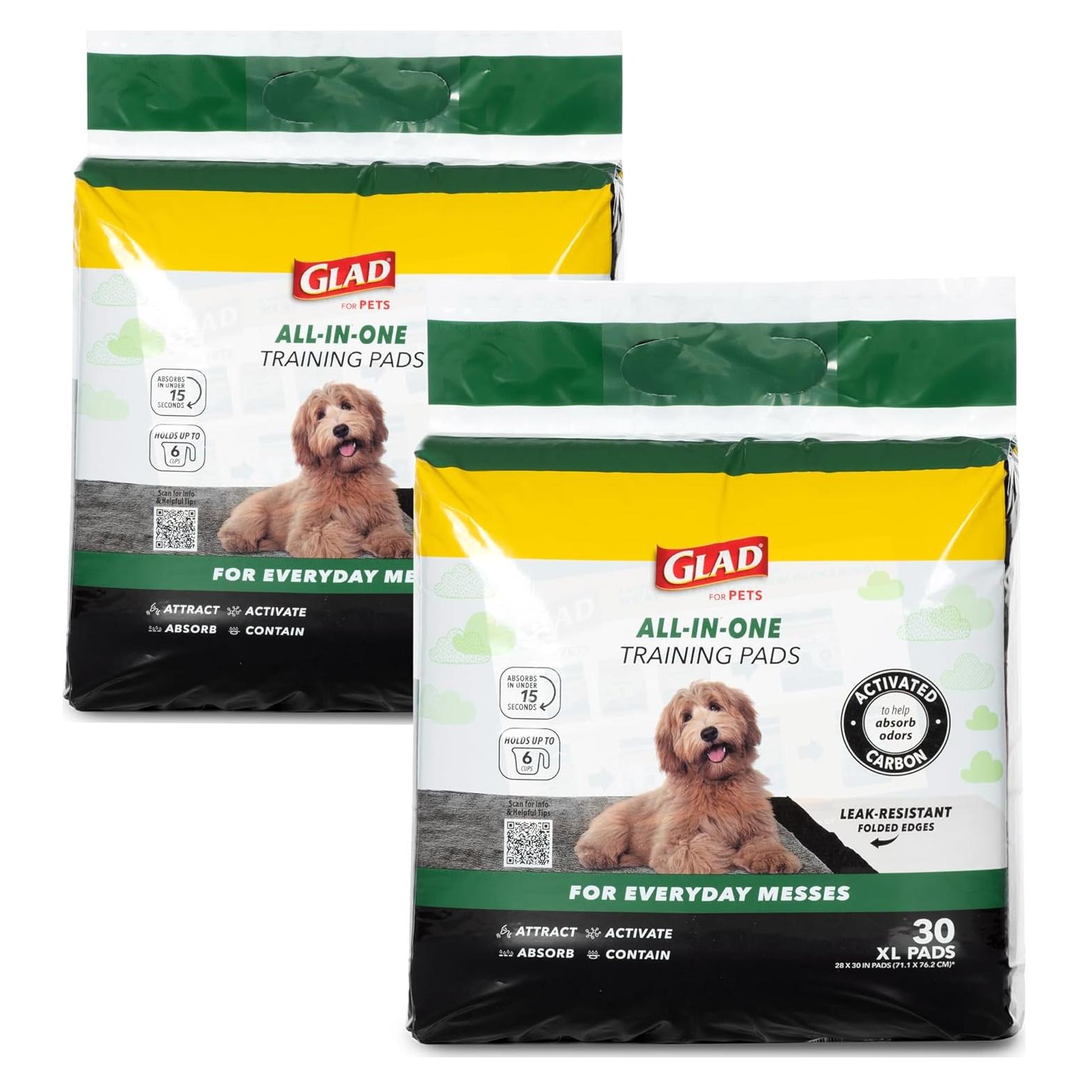 Almohadillas de Entrenamiento Jumbo Glad para Cachorros - 30 Piezas