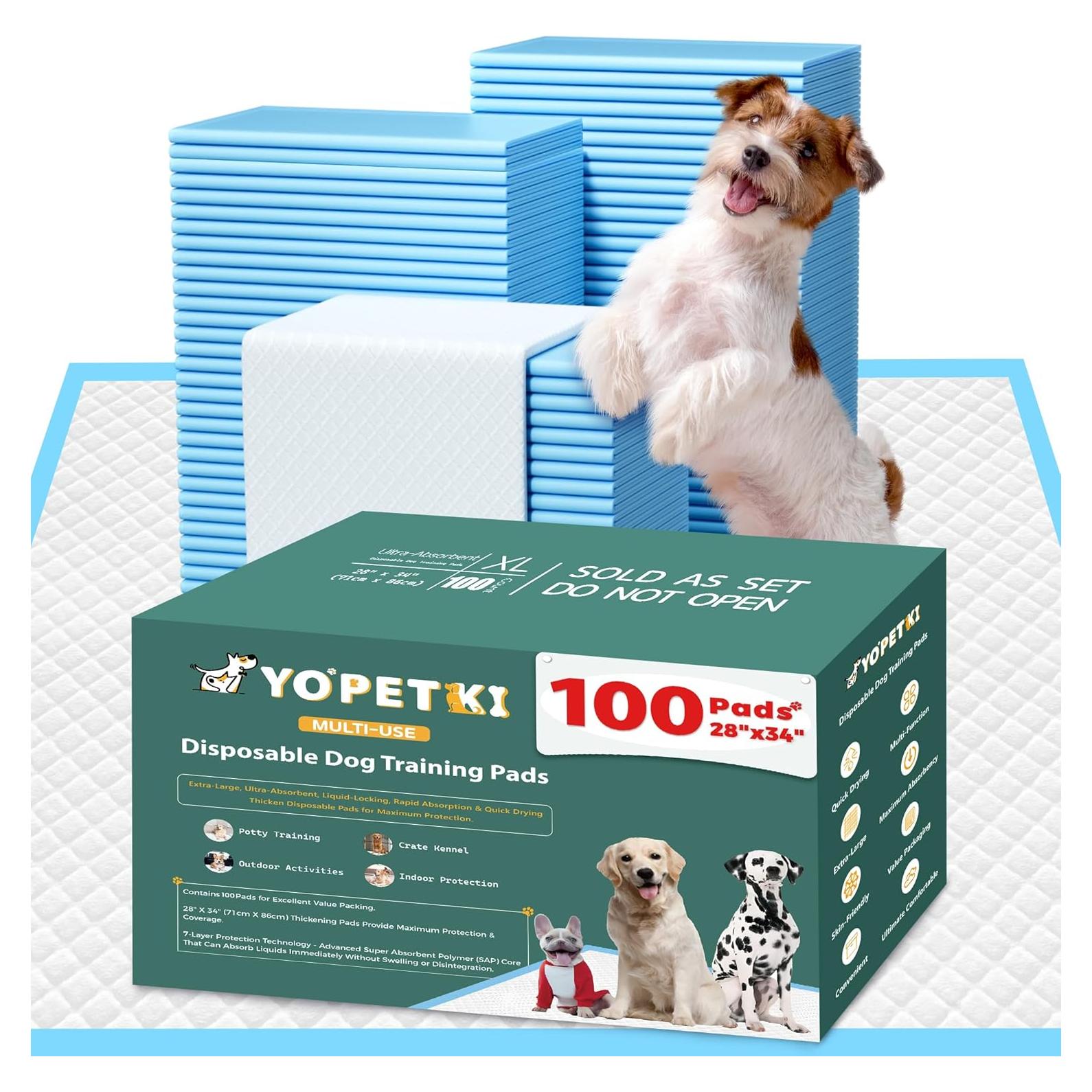 Almohadillas Desechables para Perros YOPETKI 100 Unidades 71x86cm