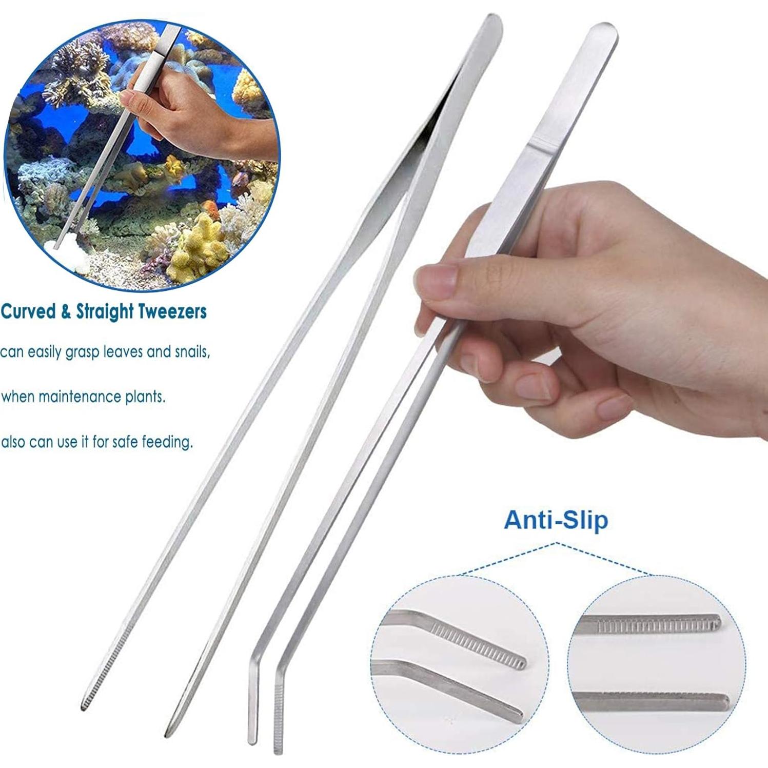 Kit de herramientas para acuarios 7 en 1 Lxiyu - Acero inoxidable