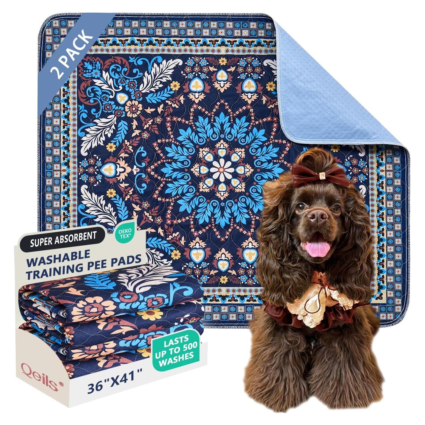 Almohadillas Lavables Qeils para Orina 91x104cm Paquete de 2