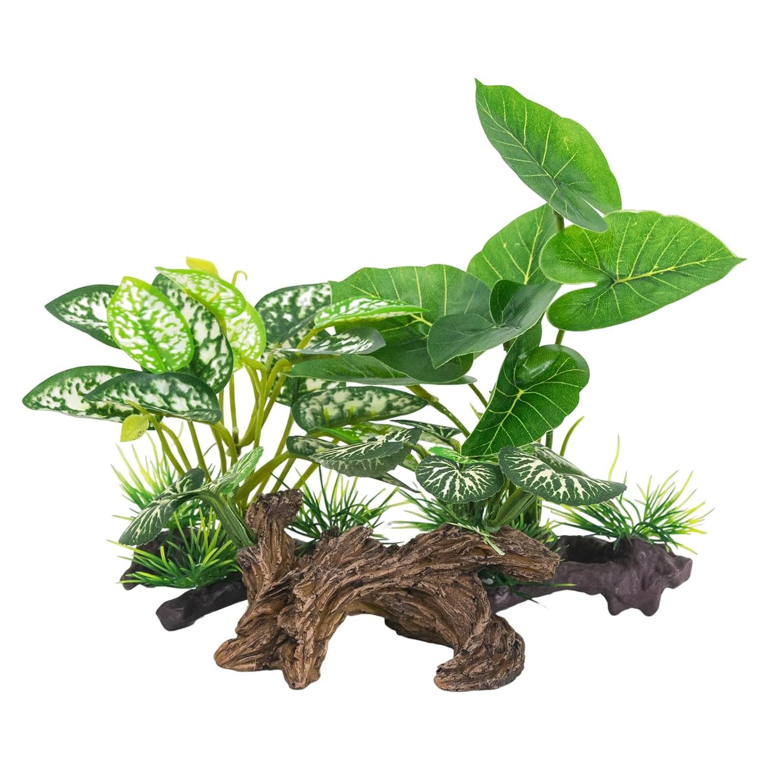 Decoraciones para Acuarios Vtapliea 3pcs Plantas de Plástico