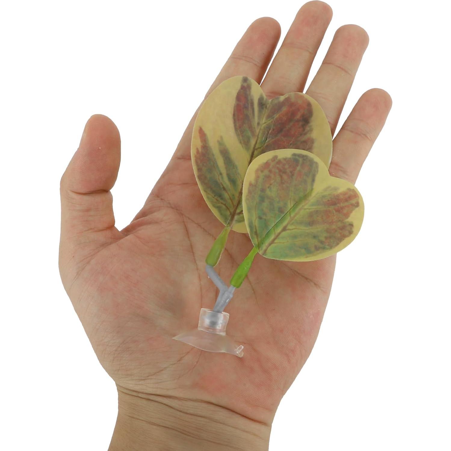 Cama para Betta CAPASTEC 2 Pcs Hoja Corazón Amarillo Rosa