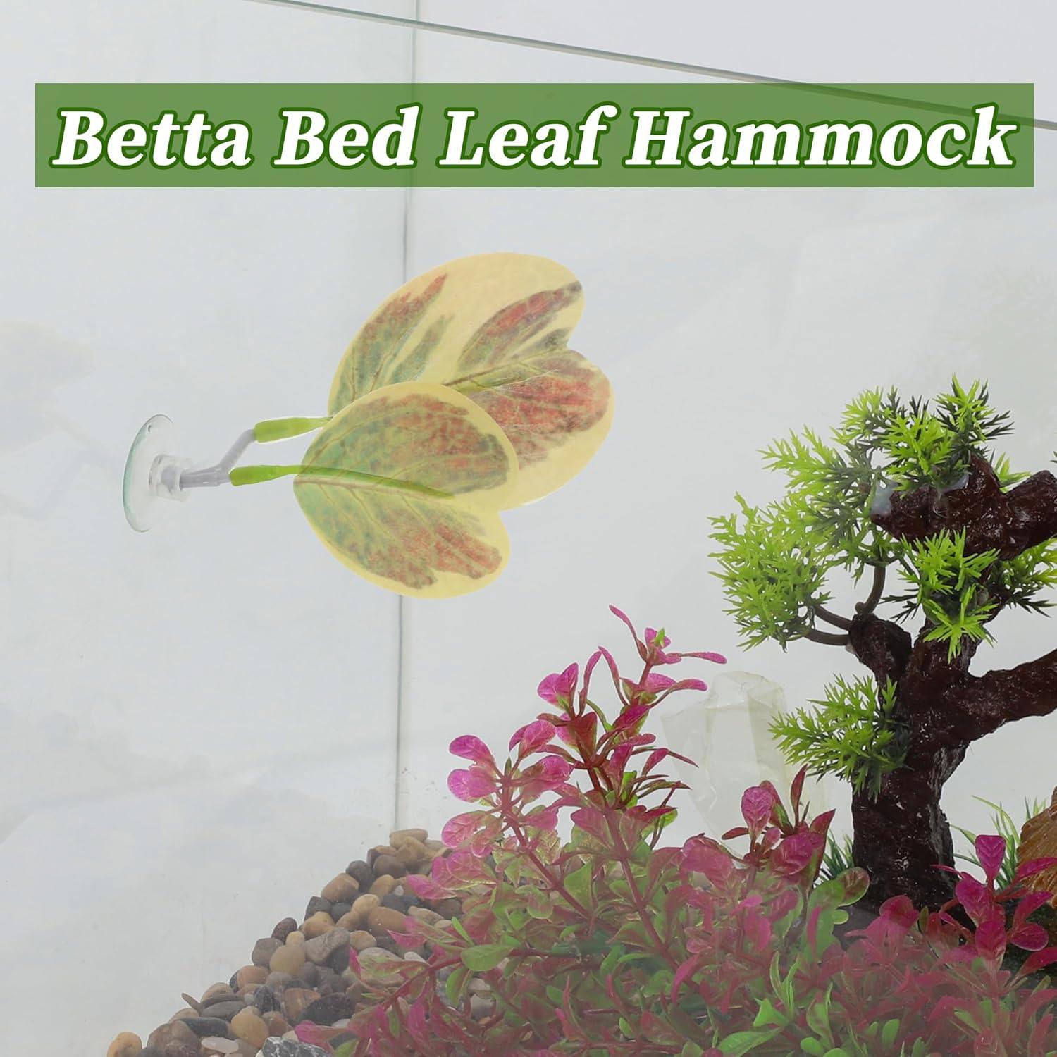 Cama para Betta CAPASTEC 2 Pcs Hoja Corazón Amarillo Rosa