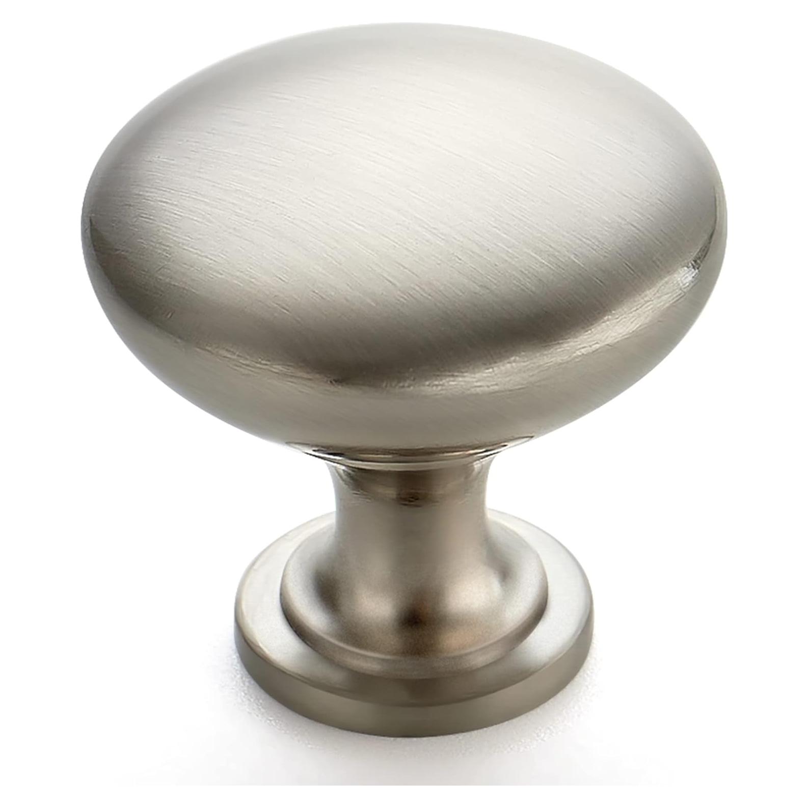 Perillas Redondas de Niquel Cepillado Ravinte - 30 Unidades
