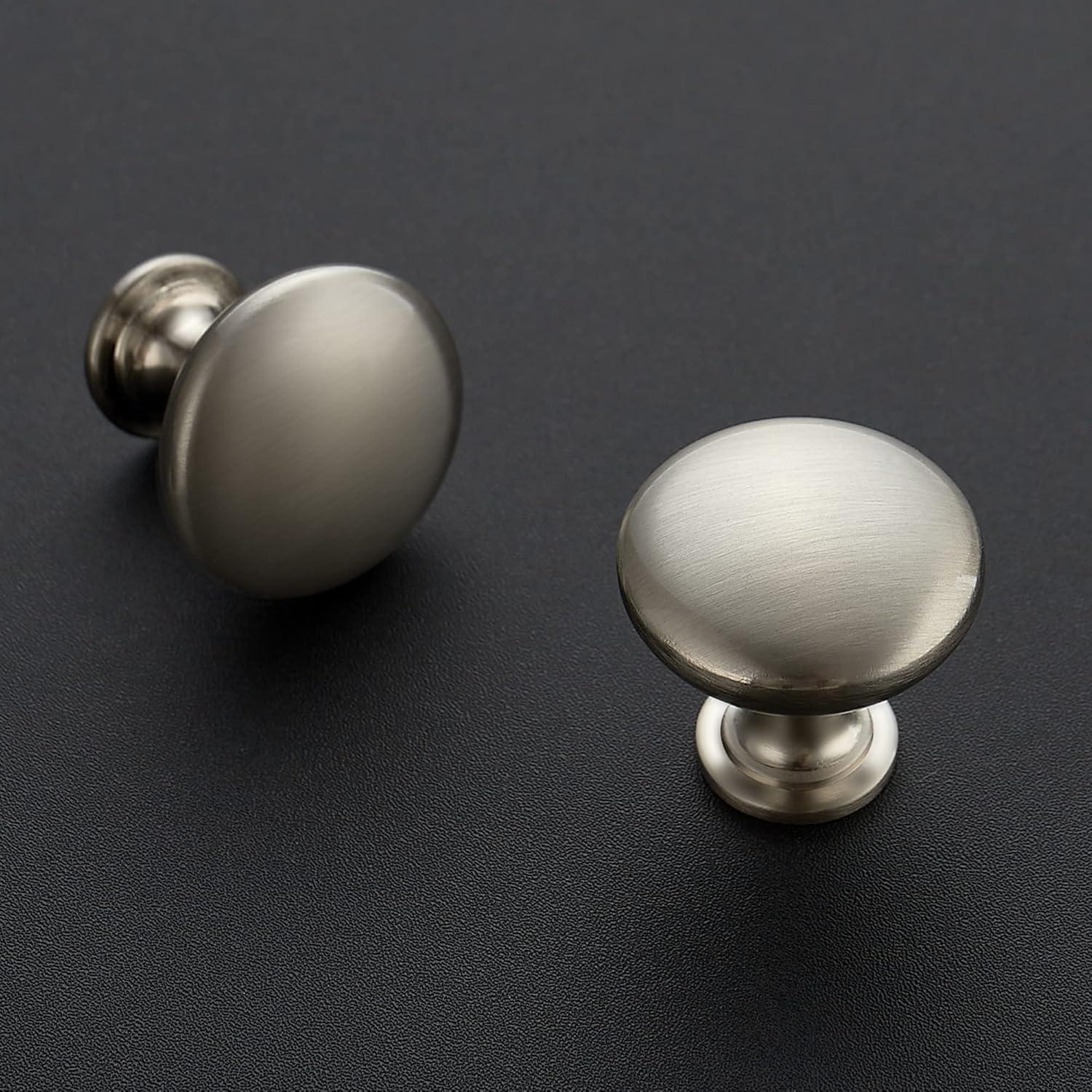 Perillas Redondas de Niquel Cepillado Ravinte - 30 Unidades