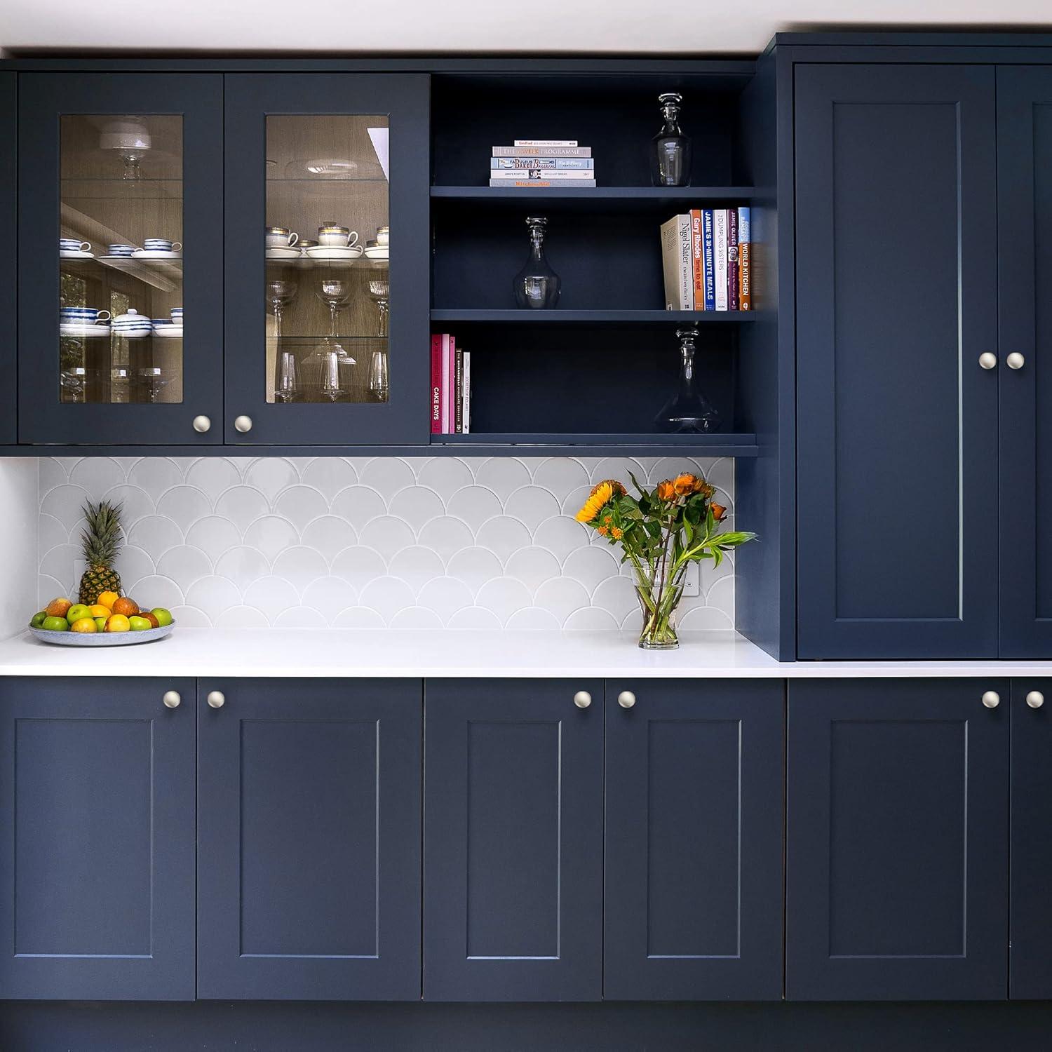 Perillas Redondas de Niquel Cepillado Ravinte - 30 Unidades