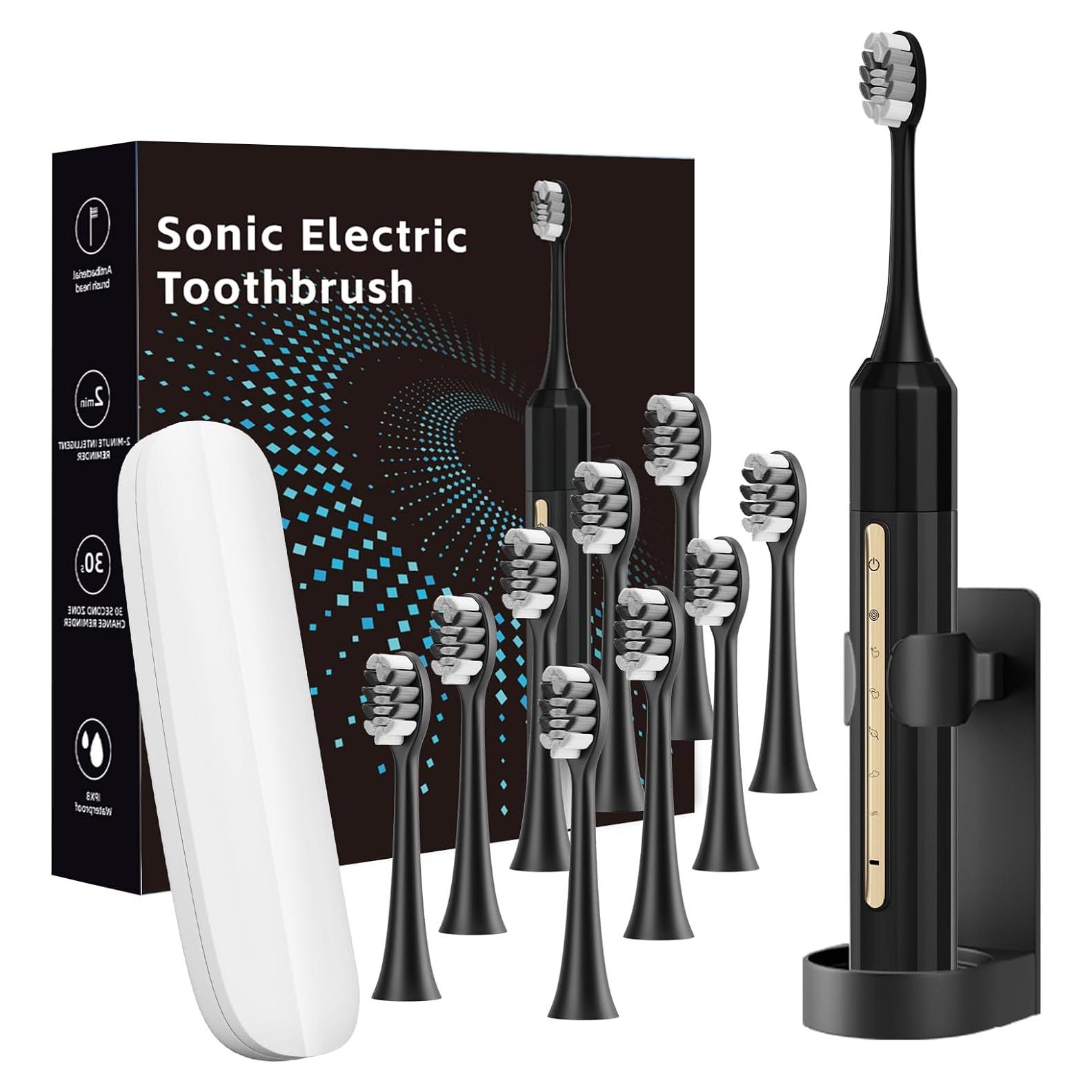 Cepillo de Dientes Eléctrico Fairir con 10 Cabezas y 5 Modos