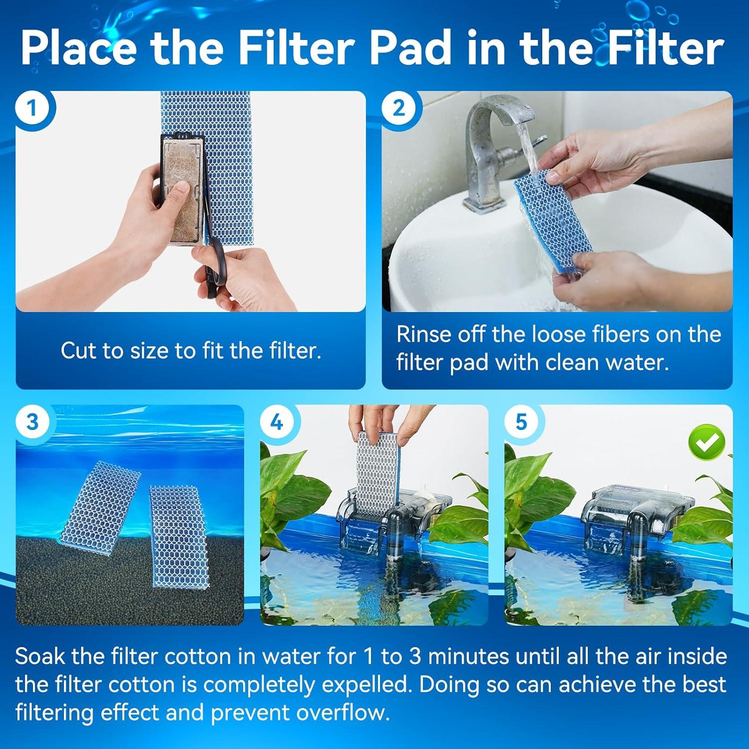 Esponja de Filtro de Acuario Borlech 40x30cm Reutilizable