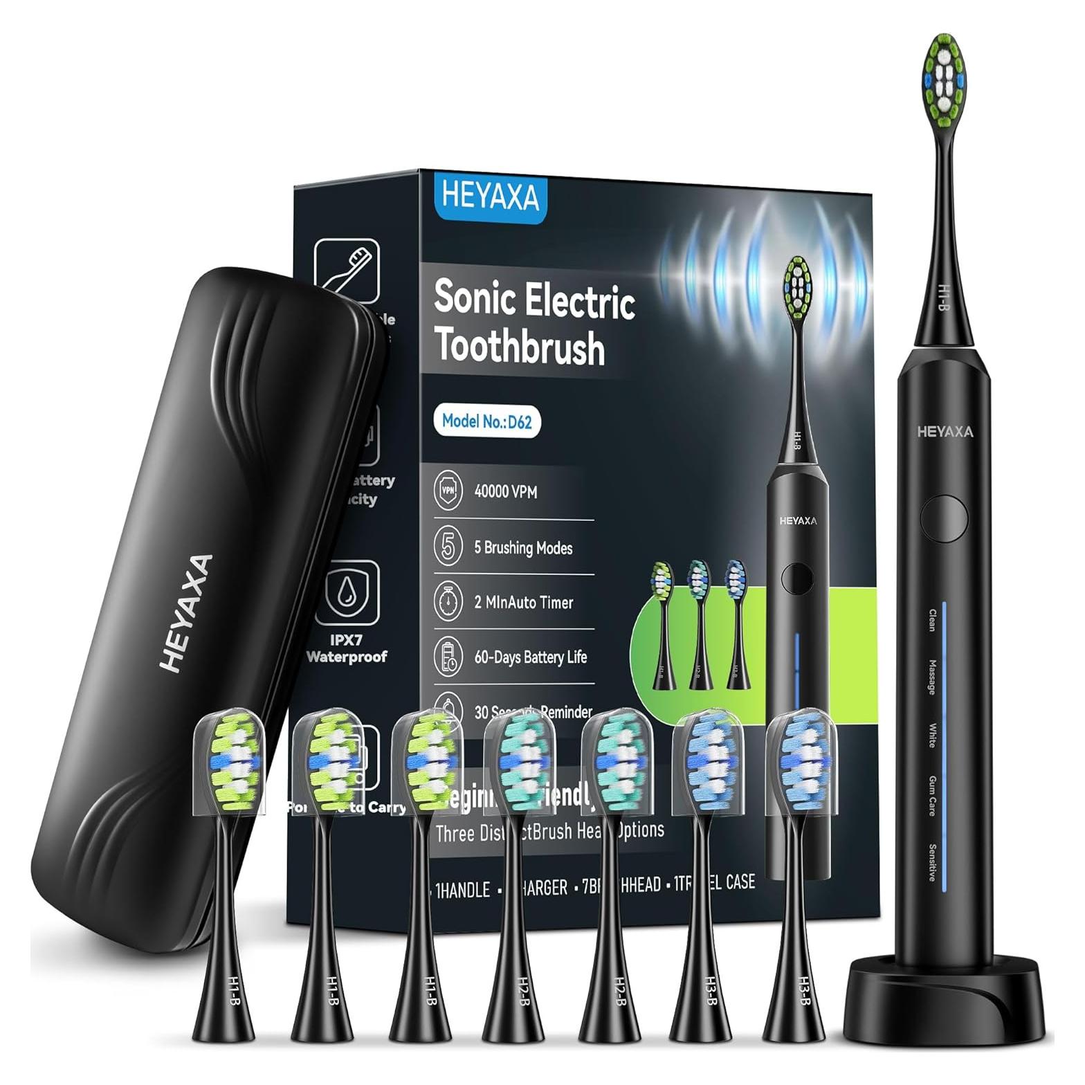 Cepillo de Dientes Eléctrico HEYAXA D62 40000 VPM 5 Modos