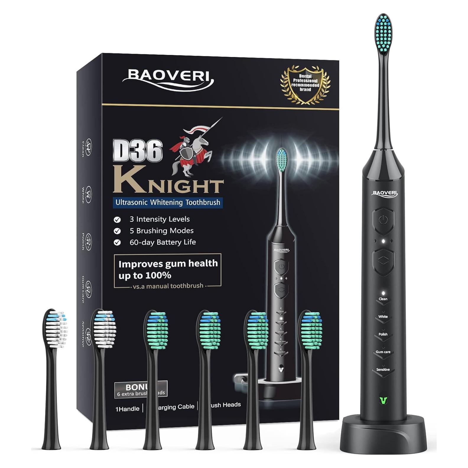 Cepillo de Dientes Eléctrico BAOVERI D36 Inalámbrico 5 Modos