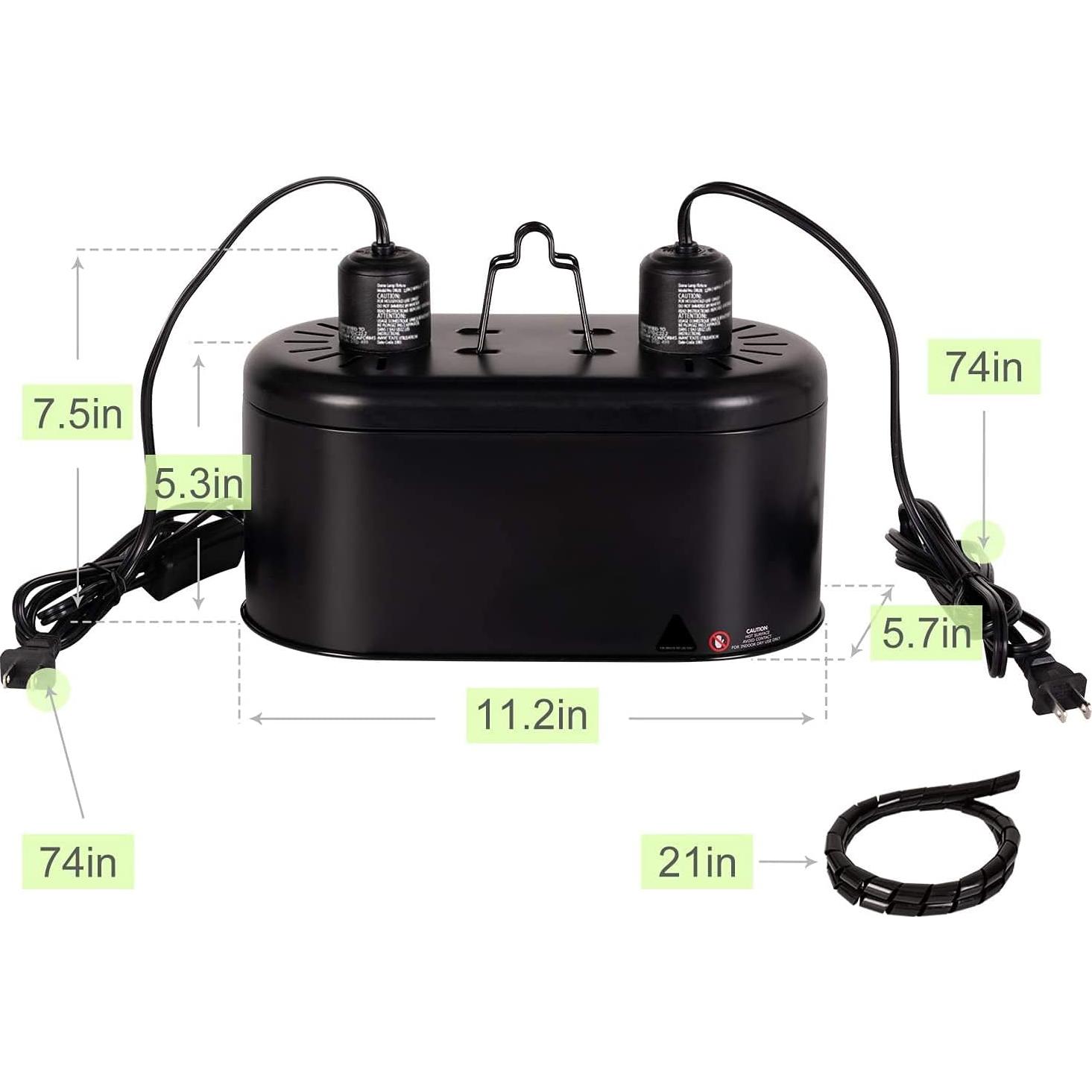 Fijación Doble de Luz para Reptiles REPTI ZOO 150W