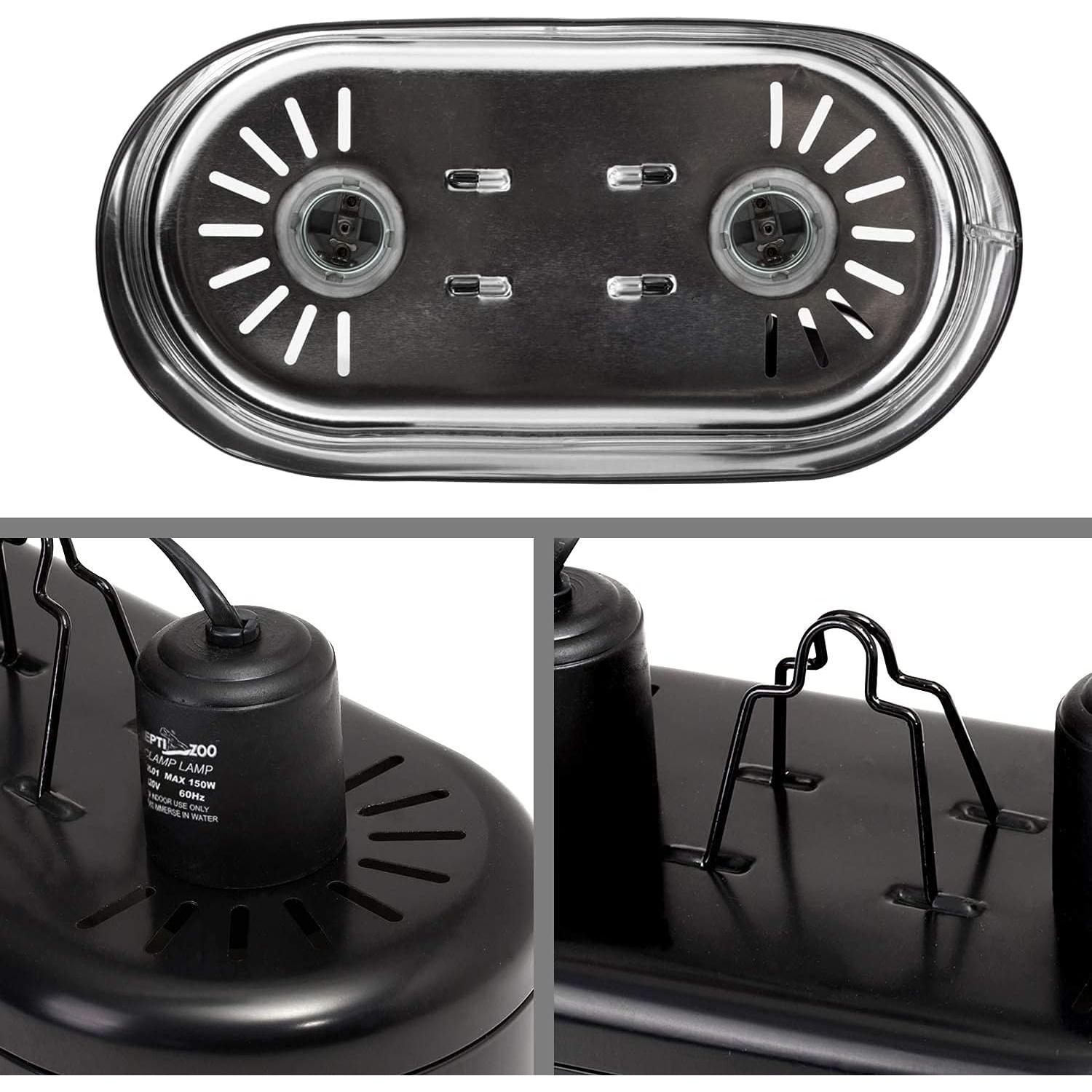 Fijación Doble de Luz para Reptiles REPTI ZOO 150W