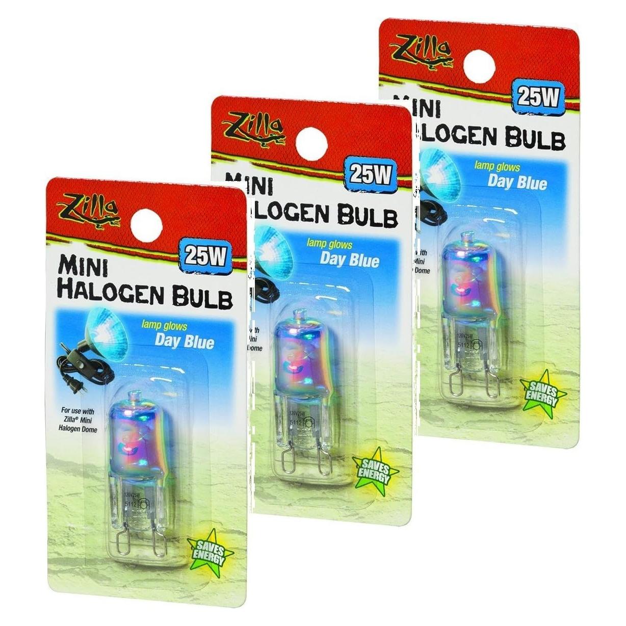 Lámpara Halógena Mini Zilla 25W Azul de Día - Paquete de 3