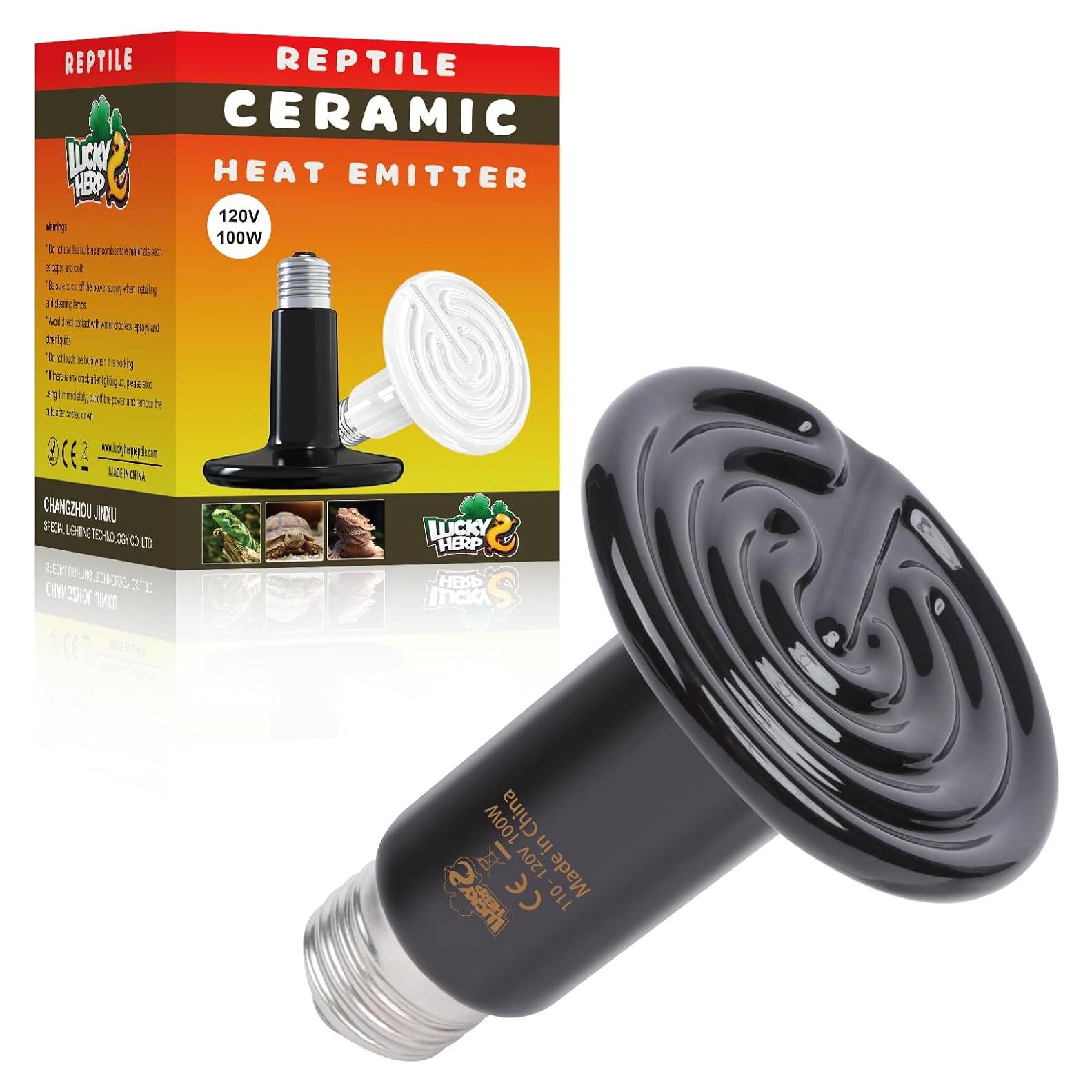 Lámpara de Calor Cerámica 100W LUCKY HERP para Reptiles