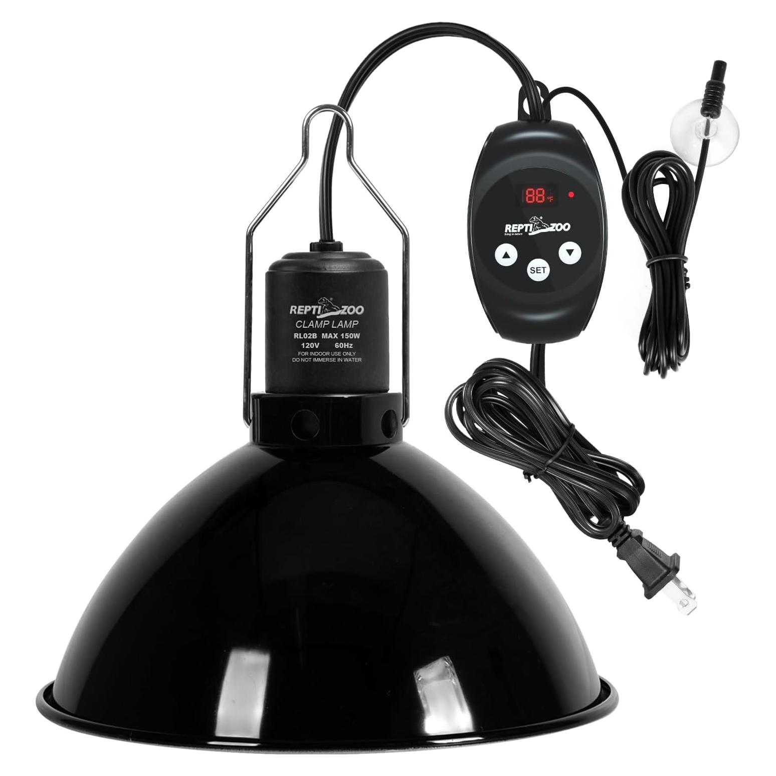 Lámpara de Reptiles REPTIZOO con Termostato Regulable 150W