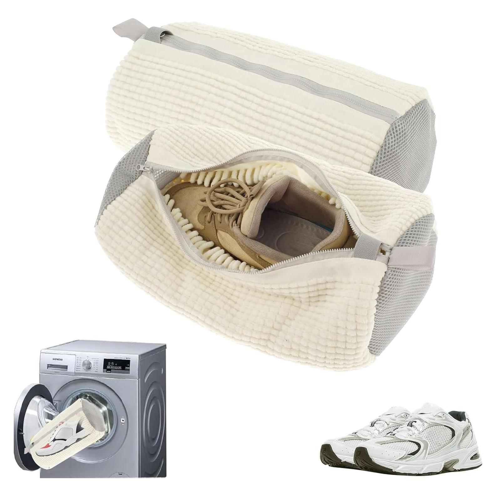 Bolsa de Lavado de Zapatos Genérico Reutilizable 2 Pcs Blanca